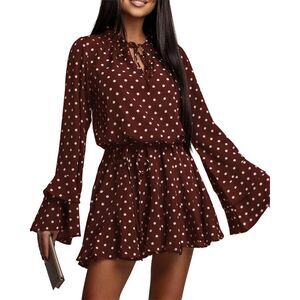 Leon Gori Womens  Mini Dress, Brown
